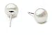 HinsonGayle Handpicked 8.0-8.5mm White Button Freshwater Cultured Pearl Stud Earrings (Silver)