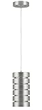Linea di Liara Macchione One-Light Industrial Pendant Lamp, Brushed Nickel Steel LL-P518 ()