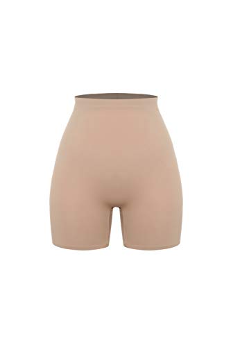 SLIMBELLE Slip Shorts for Women Under Dresses Seamless Boyshorts Panties No Panty Line Underwear Nude M