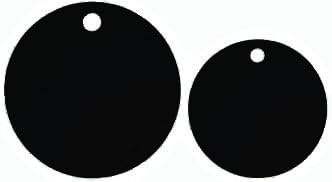10 Bulk Wholesale Blank Round Shape Premium Pet Id Tag, 9 Colors, 2 Sizes to Choose from (Black, Large)