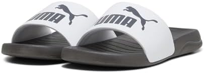 Popcat 20, Chanclas Unisex adulto, Puma White Dark Coal, 43 EU