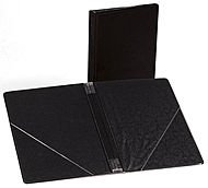 Marlo Plastics Choral Folder 7-3/4 x 11 With 7 Elastic Stays and 2 Clear, Flat, Diagonal Internal Pockets Black