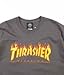 Thrasher Flame Logo T-Shirt Charcoal Medium