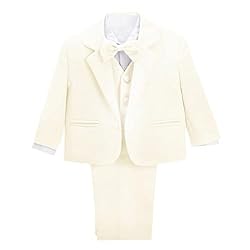 Dressy Daisy Toddler Boy' 5 Pcs Set Formal Tuxedo