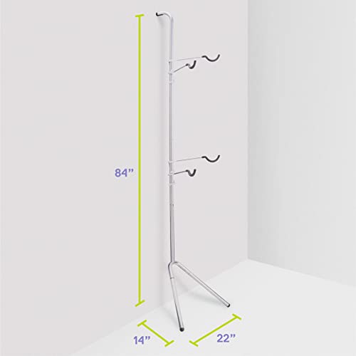 Delta Cycle Two Bike Gravity Pole Stand Garage, 2 Bike Storage Rack, No
