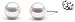 HinsonGayle AAA GEM 8-8.5mm White Round Freshwater Cultured Pearl Stud Earrings (14K White Gold)