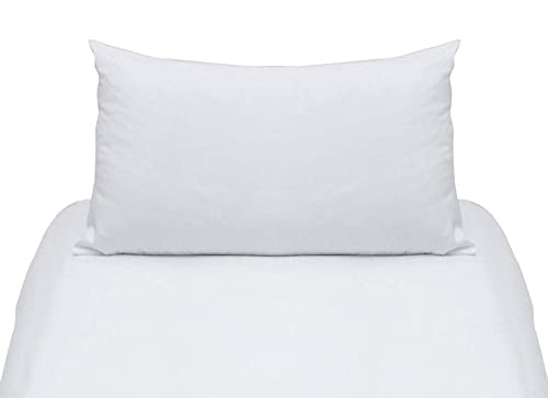 Pyrhan Ltd, Toddler Cot Sheets 140x70 Fitted Sheet Set with Pillowcase Set | 100% Cotton Next to Me Crib Sheet | Crib Bed Sheets | Cot Bed Sheets (White)