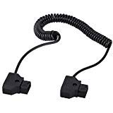 Andoer D-TAP 2 Pin Male to Male Extension Adapter Cable for DSLR Rig Anton Bauer Battery Dtap to Dtap Elastic Cable 1M