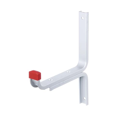 Alberts 856878 Wandhaken | wahlweise abgewinkelt | Aluminium | Tiefe 170 mm | Höhe 215 mm | 10er Set