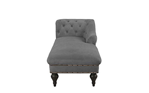 image for Casa Andrea Milano Chaise Lounge Indoor Chair Tufted Velvet Fabric, Mo
