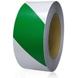 2" Green & White Striped Floor Marking Tape