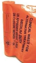 50 x HPC Clinical Waste Bags, Medium Duty, Orange - Ref: AT50/CWMD2, Orange,yellow, 50 count (Pack of 1)