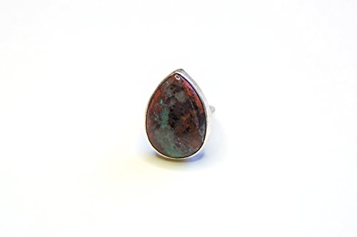 Waterdrop Chrysocolla Cuprite Ring