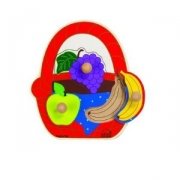Hape Fruit Picnic Basket Wooden Play Kitchen Food Set and Accessories