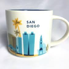 San Diego STARBUCKS You Are Here mug series + BONUS souvenir Starbucks card (San Diego)