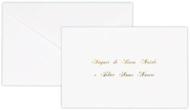 Biglietti Segnaposto Natalizi.Biglietti Buste Natalizi 9x14 Semplice Bianco Stampa Oro 100 100 Amazon It Casa E Cucina