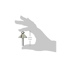 Vermont American 23155 de 45 grados fresa con punta de carburo Router Bit, 1 2 inch Ball Bearing 2 flute 1 4 inch Vástago