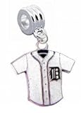 Detroit Tigers GLITTER JERSEY Charm with Connector - Universal Slide On Charm - 