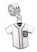 Detroit Tigers GLITTER JERSEY Charm with Connector - Universal Slide On Charm - "Classic & Original Style" - Fits: Pandora, Troll, Biagi & More! Perfect For Custom Bracelets, Necklaces and DIY Jewelry