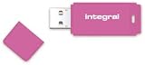 Integral 64GB Neon Pink USB 2.0 Flash Drive Stick Thumb Drive Plug & Play view 2