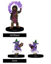 Wizkids Wardlings Girl Wizard & Genie painted fantasy miniatures set WZK73323
