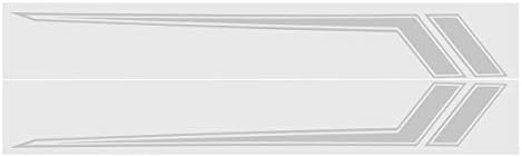Car Side Door Stripe Stickers Decoration Decals 170x23cm Pair for Dodge Ram 2009-2018 - Grey silver