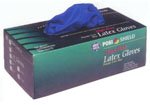 West Chester 2550 PosiShield Examination Grade Disposable Latex Gloves, Powder Free: Dark Blue, 14 mil, Small, Box of 50