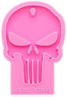 Mixed Media - Shiny Halloween Skull Head Shape Silicone Molds for DIY Craft Keychain Polymer Clay Mold Necklace Epoxy Pendant Jewellery Resin Crafting Making Backpack Cake Decoration Fondant Mould