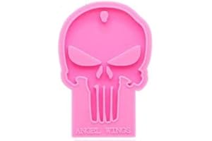 DIY STENCIL Shiny Halloween Skull Head Shape Silicone Molds for DIY Craft Keychain Polymer Clay Mold Necklace Epoxy Pendant Jewellery Resin Crafting Making Backpack Cake Decoration Fondant Mould