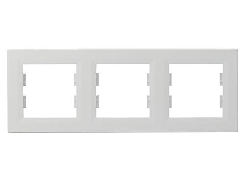 Schneider Electric Asfora EPH5800321D 3-Way Horizontal Socket and Switch Frame White