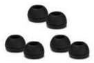 Premium Range 6 Replacement Earbuds Tips Buds For Sennheiser CX300 / CX400 / CX500, Sony EX71 / EX81 , Phillips, Creative, Sharp, Panasonic, Skullcandy, Sony Ericsson Headsets, Denon, Griffin, ezGears, JBL 100% FITS (Small, Medium & Large BLACK)