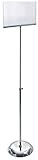 Azar Displays 300845 11-Inch by 8.5-Inch Clear Acrylic Sign Holder with Metal Pedestal Stand