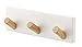 Yamazaki Home Magnetic Peg Rack Hanging Mounted Wall Organizer | Steel + Wood | Hooks, One Size, White