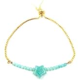 Mid Star Beaded Bracelet – Adjustable Bolo Chain Bracelet, Handmade Jewelry Gift for Women