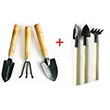 Gardening Tools Sets Spade Shovel Rake for Garden Plants Care House Plants Flower Pot Cactus Vegetables Kids Indoor Small Plants Mini Medium Plant Tool 6 Pcs
