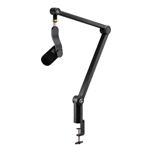 Yeticaster GX Dynamic Supercardioid Gaming-Mikrofon mit Schwenkarm, RGB-Beleuchtung und LIGHTSYNC, USB-Mikrofon im Broadcast-Stil für PC und Mac, für Aufnahmen und Streaming - Schwarz