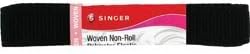 Bulk Buy: Singer Sewing (6-Pack) Non Roll Woven Elastic 1in. x 2 1/2yd Black 70193
