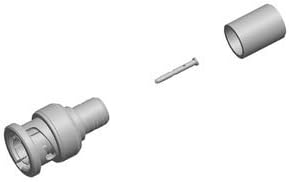 031-70255 - RF / Coaxial Connector, Mini BNC Coaxial, Right Angle Jack, Crimp, 75 ohm, Beryllium Copper