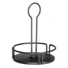 Tablecraft "BKDIA728 Versa Condiment Rack, Black, 18.5 cm