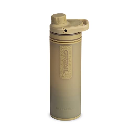 GRAYL UltraPress 16,9 oz Wasserreiniger & Filterflasche für Wandern, Rucksackreisen, Survival, Reisen (Desert Tan)