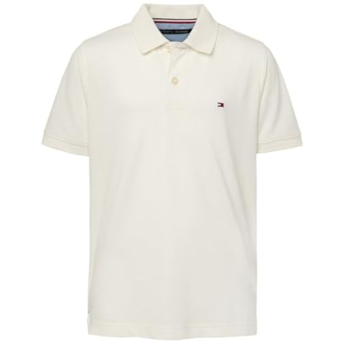 Tommy Hilfiger Boys' Short Sleeve Stretch Ivy Solid Pique Polo Shirt, Button Cl…