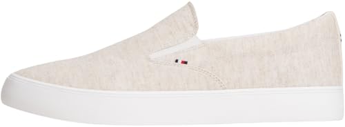 Herren Vulcanized Sneaker Harlem Slip On ohne Schnüren, Weiß (Ecru), 42