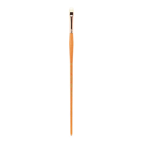 Princeton Refine Artist Brush, Brushes for Oil and Acrylic Paint, Series 5400 Natural Chunking Bristle, Short Filbert, Size 6