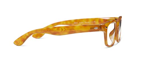 Peepers by PeeperSpecs Clark Blue Light Blocking Reading Glasses, Honey Tortoise +1.75