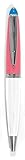 Xonex Tri-Tone Enamel Ball Point Pen, Twist Style, Xonex Refill #10031, 4-1/4 Inch, Pink/White (10782)