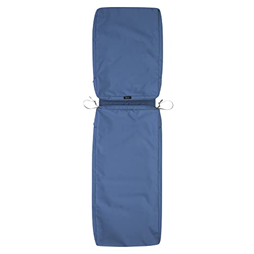 Classic Accessories 60-346-010501-RT Ravenna Cushion Slip Cover, 72″L x 21″W x 3″Thick, Empire Blue