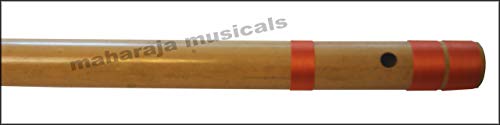 Bansuri Indian Flute, Maharaja Musicals, Scale D Natural Bass 33.5 Inches, Concert Quality Hindustani Bansuri, Includes Nylon Pipe Bag, Correctly Tuned, Indian Bamboo Flute (PDI-CFC)