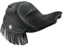 Indian Motorcycle Genuine Leather Reduced Reach Heated Seat - Black - 2879578-02