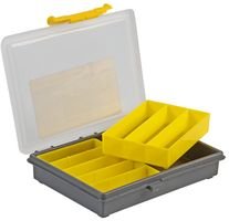 DURATOOL D01929 Compartment Storage Box Yellow - 30mm x 175mm x 140mm
