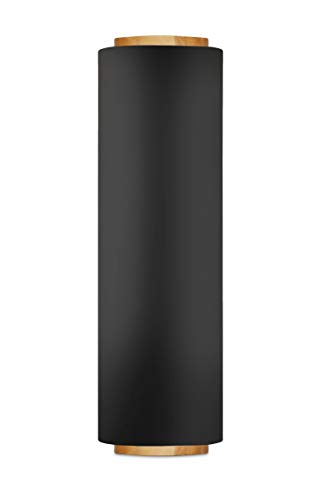 Pre-Stretch Wrap, 8 Mic. Plastic Shrink Wrap, Black, 17 Inch x 1476 Feet x 32 Ga, 4 Pack